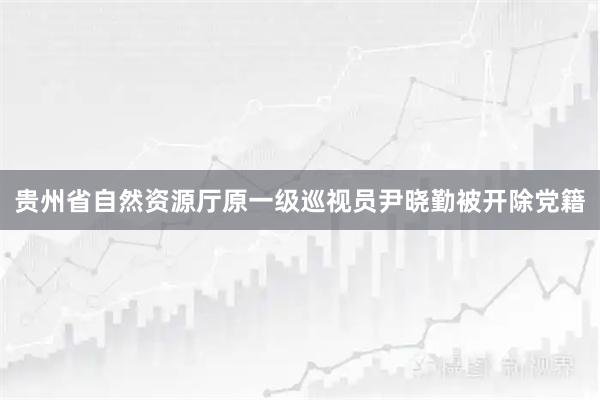 贵州省自然资源厅原一级巡视员尹晓勤被开除党籍